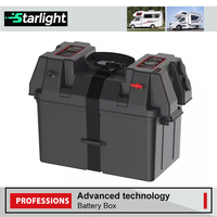 Boîte à batterie de bateau étanche IP66 avec compatibilité panneau solaire 12V 24V Solution de stockage d'énergie compacte