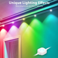 Luces LED de Punto Permanentes Inteligentes RGBIC de 50 pies y 36 LED, Resistentes al Agua IP65, con Control por Aplicación, para Decoración Exterior de Casas