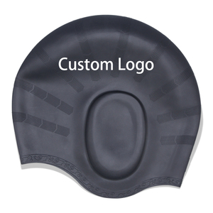 Bonnet de bain en silicone vierge personnalisé de haute qualité avec protection auditive, antidérapant et imprimable - Product Image 4