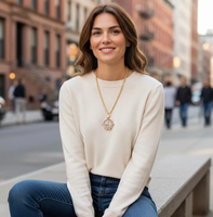 Collier pendentif pièce de monnaie cheval sauvage plaqué or 18 carats, nouvelle tendance, bijoux équestres, collier équestre personnalisé en acier inoxydable