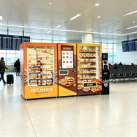 Distributeur automatique de repas chauds, distributeur automatique de pizzas, de hamburgers et de plats chauds en libre-service, 24h/24