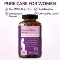 Capsules d'inositol myo et D-chiro en marque privée OEM, rapport 40:1, pour le soutien hormonal et ovarien des femmes