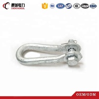 Boucle de suspension en acier en forme de U, galvanisée à chaud, taille personnalisable, pour lignes électriques aériennes