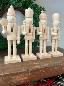 Estatua de pintura artesanal, decoración de Cascanueces de madera, el mejor regalo creativo, Cascanueces de madera, Rey títere DIY creativo para decoración de escritorio - Product Image 2