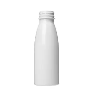 Getränke behälter 330ml 350ml Plastik milch flasche Guangzhou anpassen Etikett Opake weiße Plastik joghurt flaschen mit Manipulation deckel