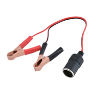 Adaptateur de prise allume-cigare femelle 12V avec pinces crocodiles 50A, câble de charge pour batterie de voiture et pompe