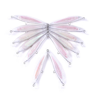 Prezzo di fabbrica di alta qualità 9CM artificiale basso bianco pesciolino <span class=keywords><strong>pesca</strong></span> del corpo esche dure <span class=keywords><strong>pesca</strong></span> richiamo non verniciato - Product Image 2