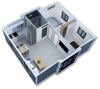 Maison conteneur préfabriquée extensible de 20 pieds et 40 pieds prête à être expédiée, à vendre, livraison rapide, mini-maison préfabriquée 3, 4 ou 5 chambres