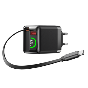 Chargeur USB-C pliable 65W GAN avec câble rétractable, adaptateur double port PD QC3.0, charge rapide pour iPhone, ordinateur portable, voyage - Product Image 5