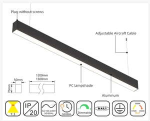 Lampe suspendue moderne Lampe suspendue Plafonnier décoratif pour boutique Bureau à domicile Luminaire suspendu élégant - Product Image 4