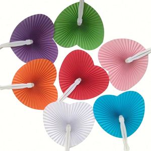 Regalos Promocionales Empresariales, Abanicos de Papel Plegables para Festivales, Año Nuevo Chino, Bodas, Diseño de Corazón - Product Image 6