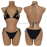 S719 usine vie marine strass Patch Bikini maillot de bain brillant deux pièces Bikini cristal natation maillot de bain
