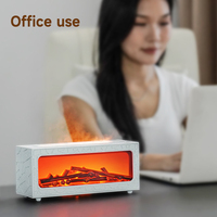 Diffuseur d'aromathérapie électrique en plastique à flamme, humidificateur d'air domestique, machine à huile essentielle ultrasonique à effet feu, vente en gros