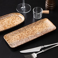 Assiettes rectangulaires en porcelaine en gros pour hôtels et restaurants, autres fournitures hôtelières et de restauration