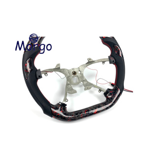 Volante Deportivo Personalizado de Fibra de Carbono Forjado con LED de RPM y Cuero Perforado para <span class=keywords><strong>Chevrolet</strong></span> Corvette C5 - Product Image 2