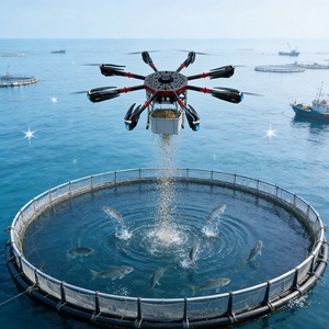 Drone de levage haute résistance GT240, charge utile de 280 kg, conception à 16 rotors, structure durable, résistance au vent, transport de 6 marchandises, 4K UHD - Product Image 3