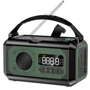 Khẩn Cấp Năng Lượng Mặt Trời Điện Hand Crank AM FM NOAA Đài Phát Thanh 3 Mô Hình Đèn Pin SOS Báo Động Dynamo Xách Tay Mini Walkman Đài Phát Thanh