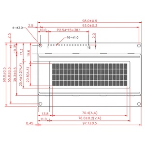 Afficheur LCD monochrome I2C 20x4 avec caractères blancs <span class=keywords><strong>et</strong></span> fond noir pour instrument - Product Image 3