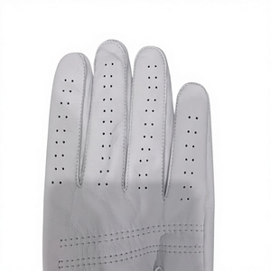 Gants de golf en cuir Cabretta blancs professionnels |   Marqueur de balle personnalisé Performance Grip |   Équipement de golf respirant et doux au toucher pour les tournois - Product Image 6