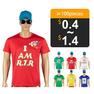 Wholesale High Quality Cheap Digital Printing Promotional Tshirt 100% Polyester Custom T-shirts For Promotional Events