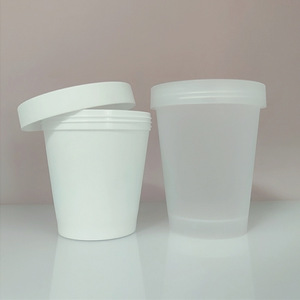 Clear White PInk 50ml 100ml 200ml <strong>Slime</strong> Plastic Ice Cream Container 8oz 250ml Cosmetic PP Jar Cream With Lids Body Scrub <strong>Pot</strong> - Product Image 5