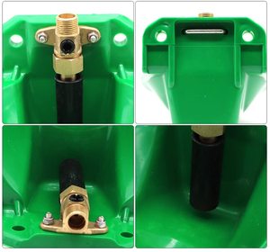 Ciotola di plastica verde acqua di capra con valvola di rame per bevitore di animali del bestiame - Product Image 4