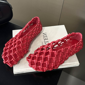 Chaussures plates confortables 2025 pour filles, ballerines antidérapantes, chaussures d'été/printemps imperméables pour femmes, sandales sexy en maille - Product Image 1