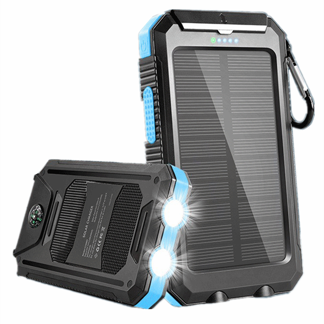 JWC-008 Portable Mini Outdoor Camping Lights with Compass Waterproof Solar Charger Power