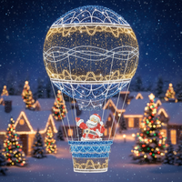 Minmei Chen Grand ballon à air chaud lumineux en fer IP65 pour extérieur, éclairage de Noël, festival, centre commercial, hôtel, décoration LED