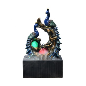 Vente en gros de <span class=keywords><strong>fontaine</strong></span> cascade en résine <span class=keywords><strong>zen</strong></span> Petites fontaines d'eau d'intérieur Modèle peint à la main Décoration relaxante en forme de cascade - Product Image 2