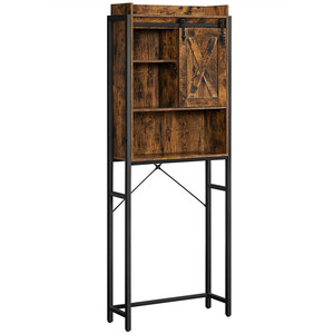 Modern Wood <b>Over</b>-<b>The</b>-<b>Toilet</b> <b>Storage</b> Rack 3-Tier Durable Bathroom Organizer Shelf -Apartment Hotel Use Freestanding Space Saver - Product Image 1