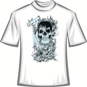 Cráneo con <span class=keywords><strong>la</strong></span> <span class=keywords><strong>hoz</strong></span> nuevo diseño al por mayor <span class=keywords><strong>de</strong></span> vinilo <span class=keywords><strong>de</strong></span> transferencia <span class=keywords><strong>de</strong></span> calor para T camisas - Product Image 3