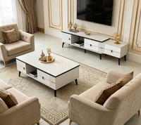 Meuble TV moderne sur mesure en MDF beige avec rangement, nouveau design, pour salon, prix de gros