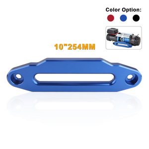 Guía de cuerda para cabrestante de aleación de aluminio de 10 pulgadas (254 mm) para vehículos todoterreno, rojo, negro, azul - Product Image 3