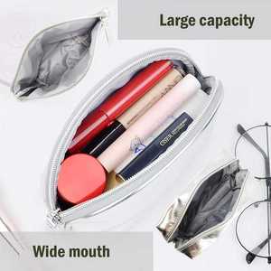 Wholesale Custom Large Waterproof Zipper <b>Case</b> <b>Cosmetic</b> Bag Logo Portable Women's Travel Storage PU Material Eco-Friendly - Product Image 2