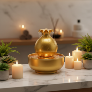 Fontaine <span class=keywords><strong>d</strong></span>'<span class=keywords><strong>eau</strong></span> miniature créative pour chambre à coucher, <span class=keywords><strong>d</strong></span>écoration <span class=keywords><strong>d</strong></span>'intérieur zen, méditation, fontaine de bureau avec lumière LED - Product Image 2