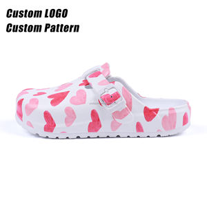 BreezeStep Zoccoli da Donna in EVA con Stampa Elegante Tacco Alto Plateau Fibbia <span class=keywords><strong>Calzature</strong></span> da <span class=keywords><strong>Lavoro</strong></span> per Spiaggia e Giardino Punta Chiusa Suola Morbida Estiva - Product Image 1