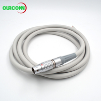 Connecteur pneumatique métallique d'aviation OURCONN série B FGG.2B.6+1, connecteur circulaire pneumatique mâle et femelle