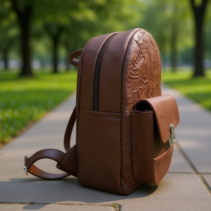 Mochila Fana Karolina Vintage de Cuero Genuino 5L con Cierre Antirrobo para Uso Diario Unisex - Product Image 2