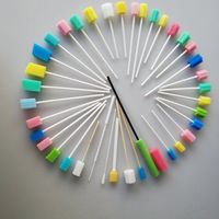 MUNKCARE Bâtonnet de nettoyage buccal jetable multicolore pour l'entraînement sensoriel des enfants autistes et atteints de Down, bâtonnet éponge pour la rééducation de la parole