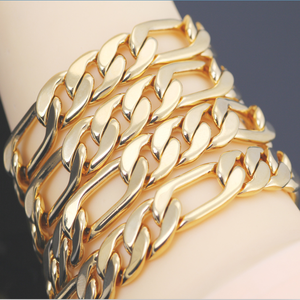 Prezzo di fabbrica di Vendita Diretta Hiphop Solido Dei Monili Della Catena Alla Moda di Vuoto Placcatura In <span class=keywords><strong>Oro</strong></span> Figaro Collane A Catena Per Il Maschio E Femmina - Product Image 2