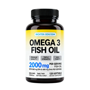 ハラール工場製 オメガ<span class=keywords><strong>3</strong></span>魚油カプセル 高DHA/EPA 80-10TG 1000mg 液体深海魚油 - Product Image 6