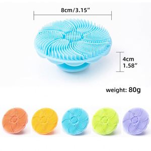 Silicone <b>Face</b> <b>Scrubber</b> for Men & Women, Flower Shaped Facial Cleansing Brush, Manual Pore Cleanser Exfoliating Pad Massage Tool - Product Image 2
