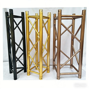 Sistema de exhibición de truss de aluminio dorado para altavoces line array, 300 mm x 300 mm, con patrón triangular para techo de truss de iluminación - Product Image 5