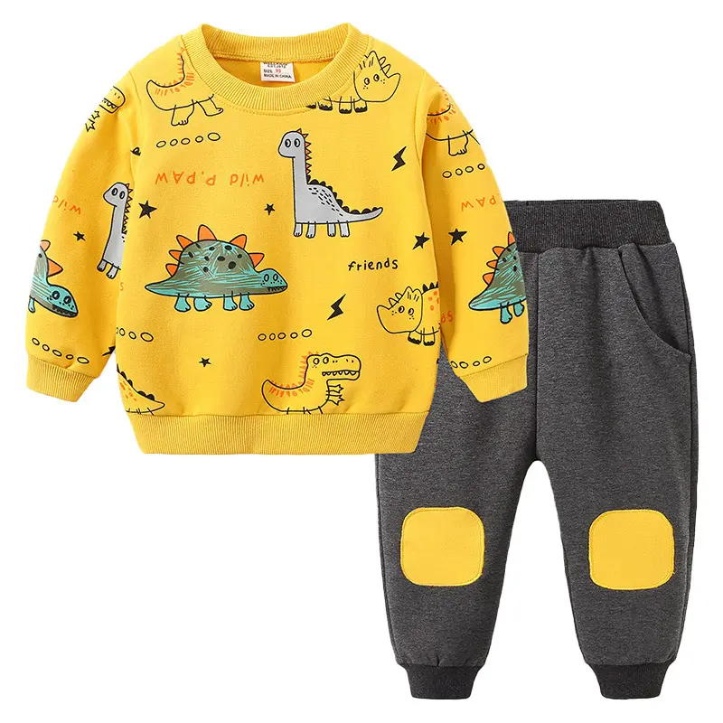 Customized Baby Suit Spring And Autumn Casual Sweater Children Clothes Set Sports Boy Two-Piece Clothing Suit