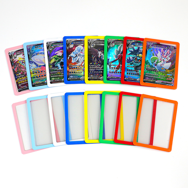 35PT 3" X 4" Clear 100PT Trading Card Colorful Border PVC Toploader Card Sleeve Protector Top Loader Holder Regular for Card