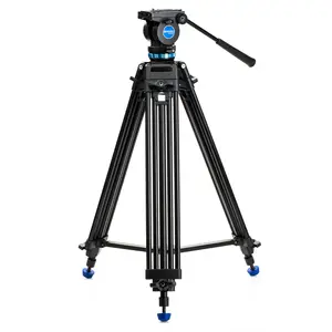 Free Shipping Professional Flexible Heavy Duty Equipment Foldable Aluminum Video Camera Tripod Stand with Head