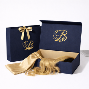 Diseño personalizable de cartón peluca <span class=keywords><strong>caja</strong></span> de embalaje cinta cajón rectángulo pelo cajas para mechones - Product Image 6