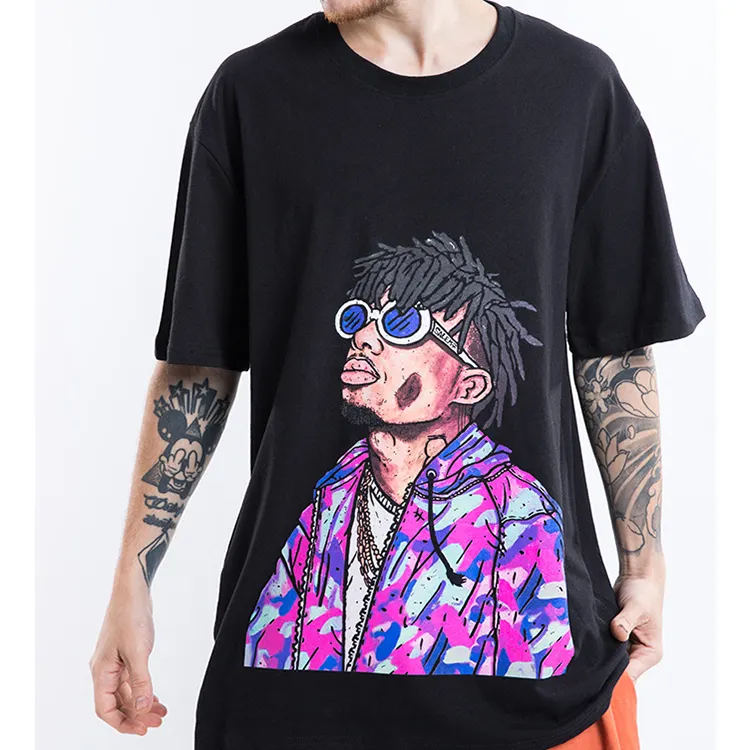 Venta al por mayor de los hombres XL Camisetas Modelo rápido Jeremy Jersey Transpirable y Anti-Pilling cuello redondo con estampado de dibujos animados