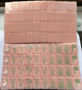 Ensemble de Mahjong <span class=keywords><strong>Letao</strong></span> American Premium Pink Tile pour 4 joueurs, style luxueux, portable, écologique, en acrylique, origine Chine, pour la maison - Product Image 6